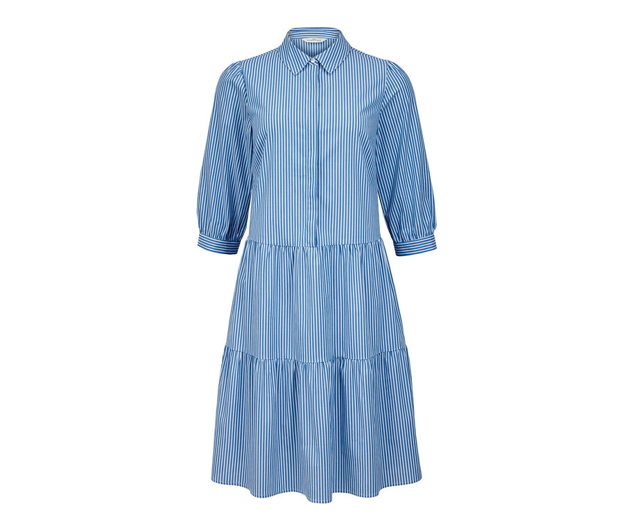 Gestreiftes Webkleid.