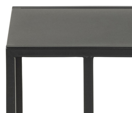 Detailansicht des schwarzen Actona Anstelltisch »Newcastle«.