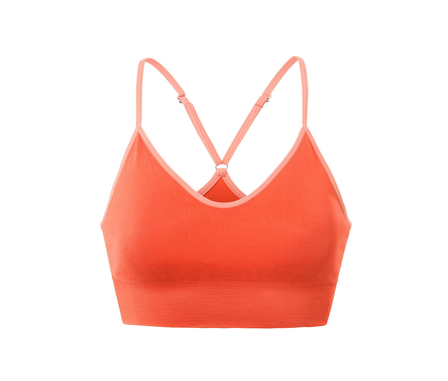 Orangefarbenes Seamless-Bustier.