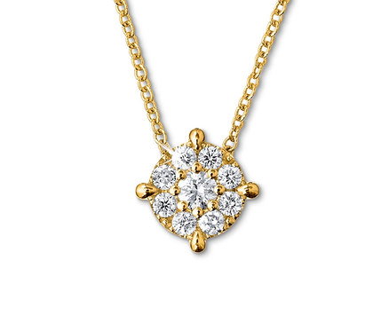 Goldkette mit Diamanten, 585 Gold.
