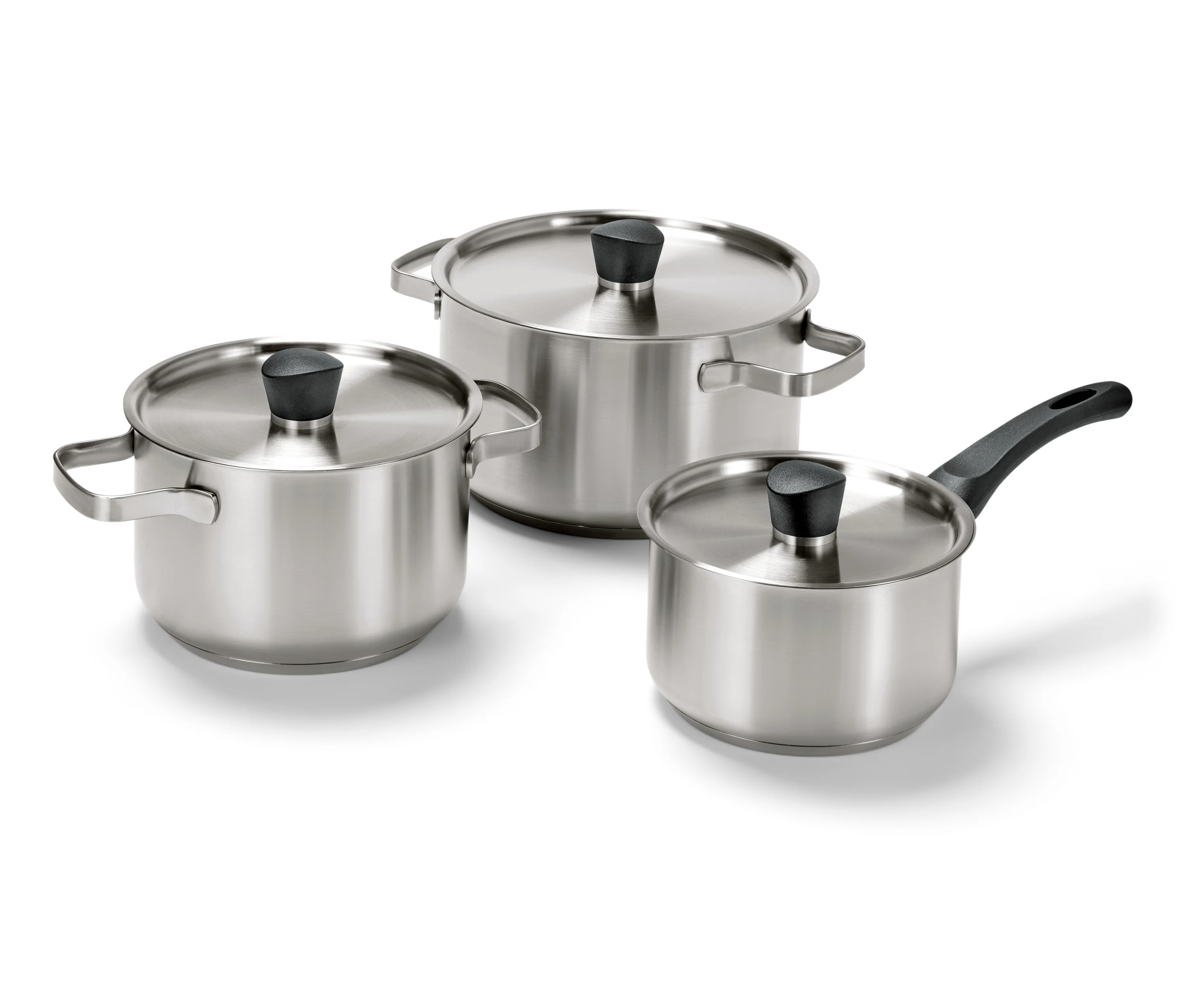 Tchibo - Edelstahl-Kochtopf-Set - silber. Tchibo - Edelstahl-Kochtopf-Set - silber <![CDATA[Edelstahl-Kochtopf-Set Farbe: Töpfe und Deckel matt edelstahlfarben Knäufe und Stielgriff schwarz Material: Edelstahl 18/10 Boden Aluminuium und Edelstahl Knäufe u um den günstig Kaufen-Tchibo - Edelstahl-Kochtopf-Set - silber. Tchibo - Edelstahl-Kochtopf-Set - silber <![CDATA[Edelstahl-Kochtopf-Set Farbe: Töpfe und Deckel matt edelstahlfarben Knäufe und Stielgriff schwarz Material: Edelstahl 18/10 Boden Aluminuium und Edelstahl Knäufe u