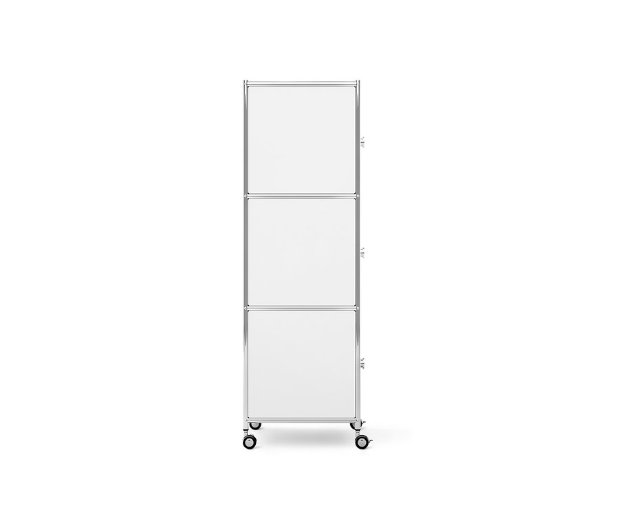 Weißer Rollcontainer Metall »CN3« mit 3 Türen.