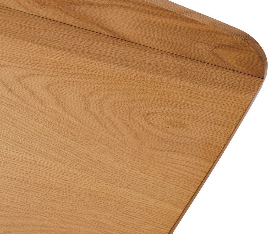 Detail einer Schreibtischplatte.