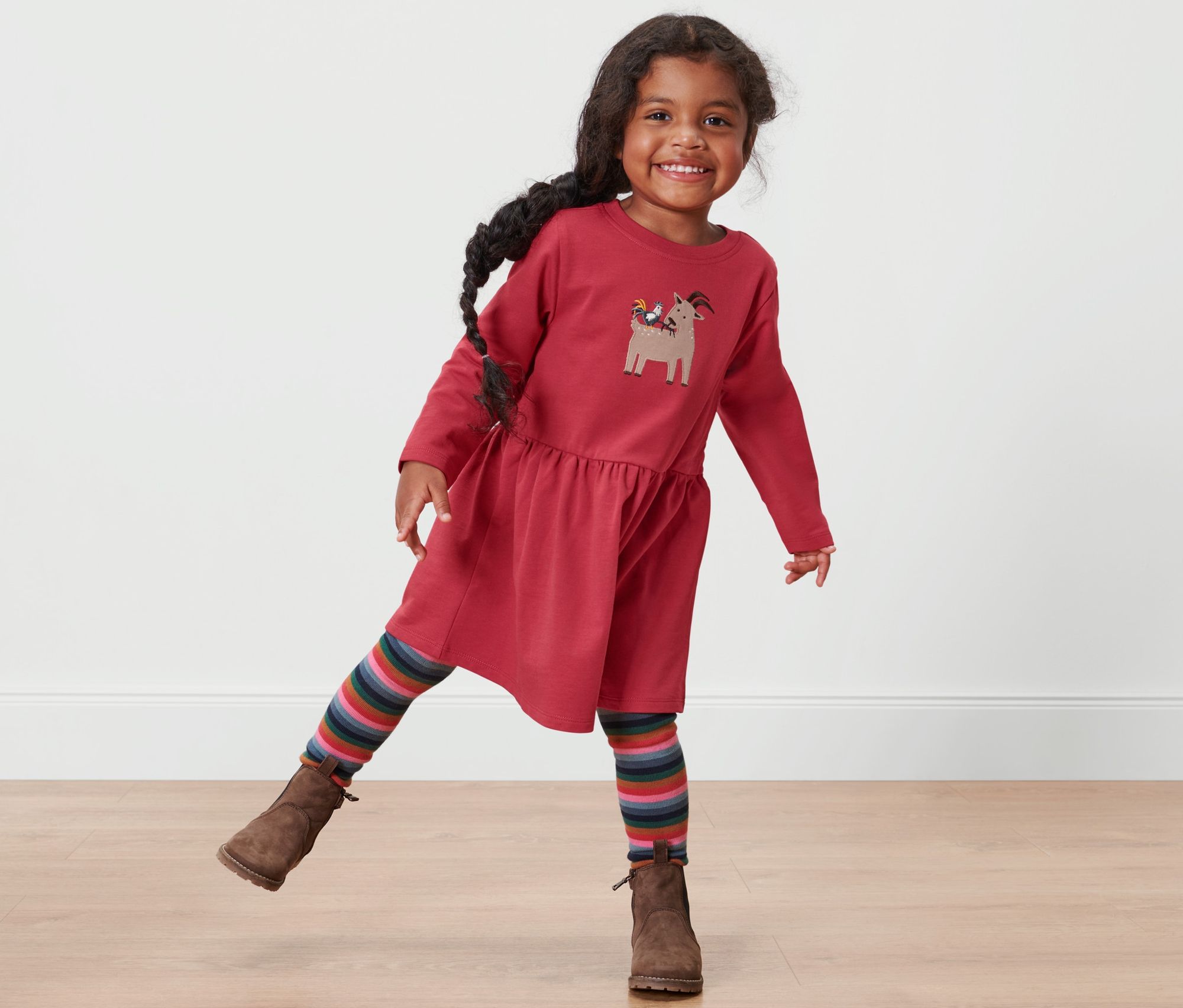Thumbnail - Tchibo - Kleinkind-Sweatkleid - Mädchen - Gr. 110/116 - rot