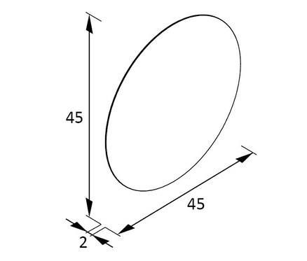 Abmessungen des runden Spiegels ca. 45 cm.