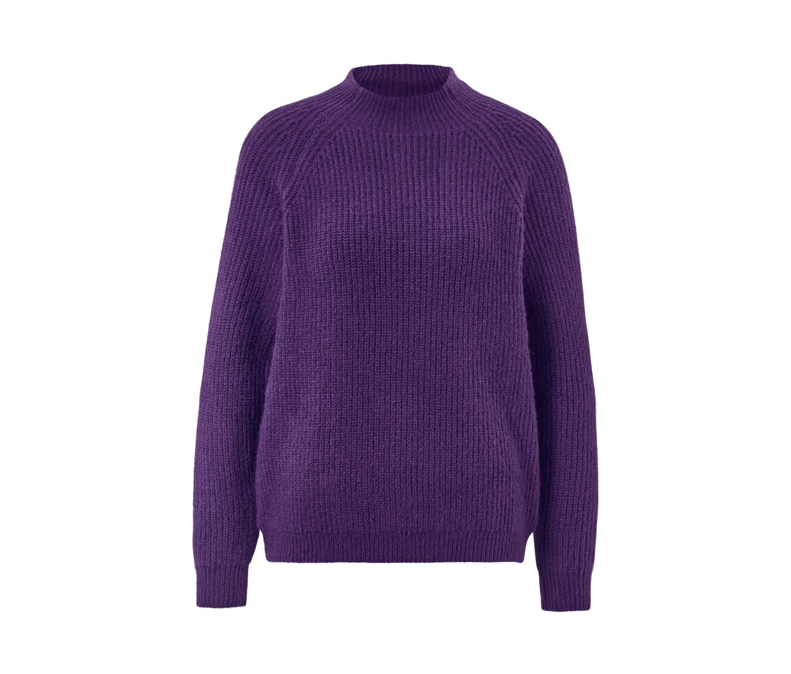 Tchibo - Grobstrickpullover mit Stehkragen - Damen - Gr. S - lila