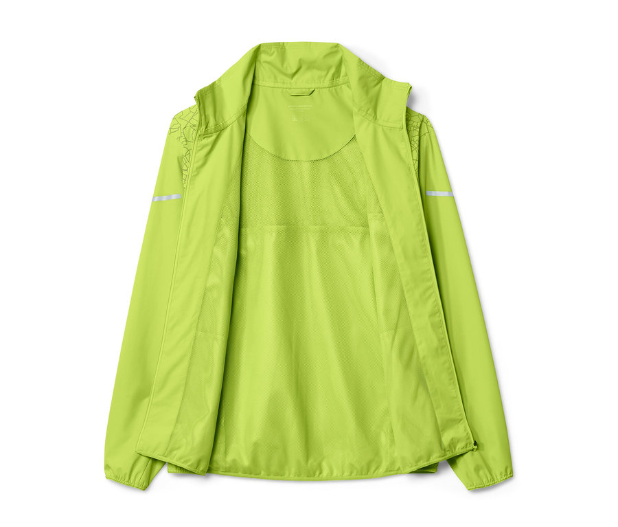 Offene Windprotection-Laufjacke, neonlime.