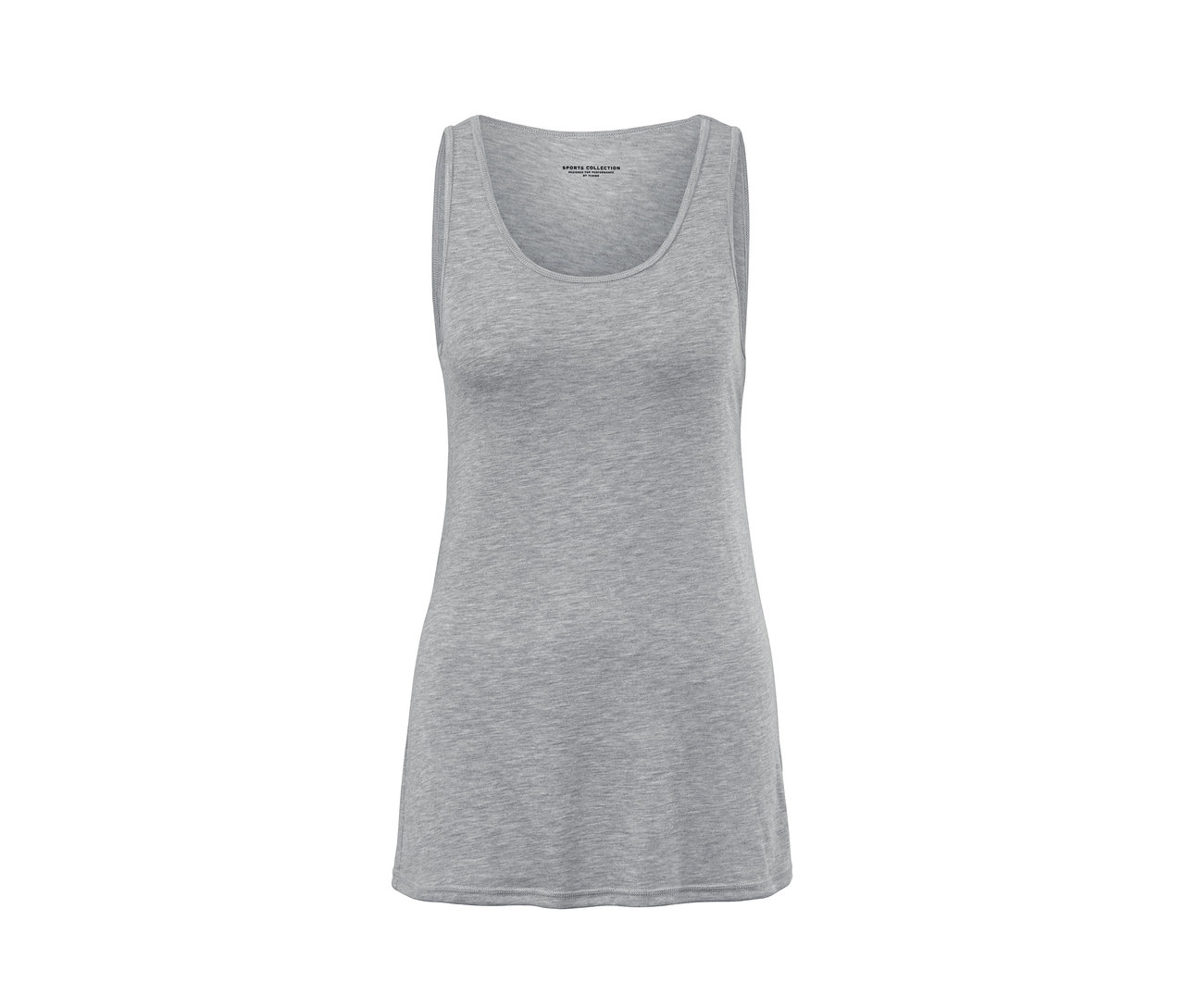 Graues 2-in-1-Sportshirt, schwarz.