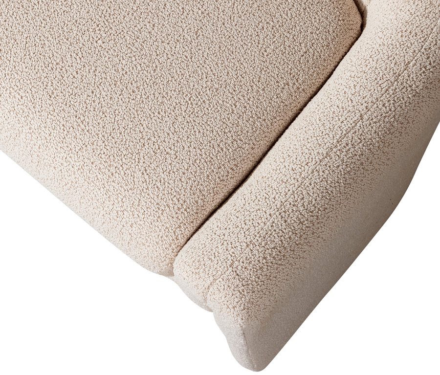 Detailansicht der Ecke des beigen BePureHome Bank »Zone«.