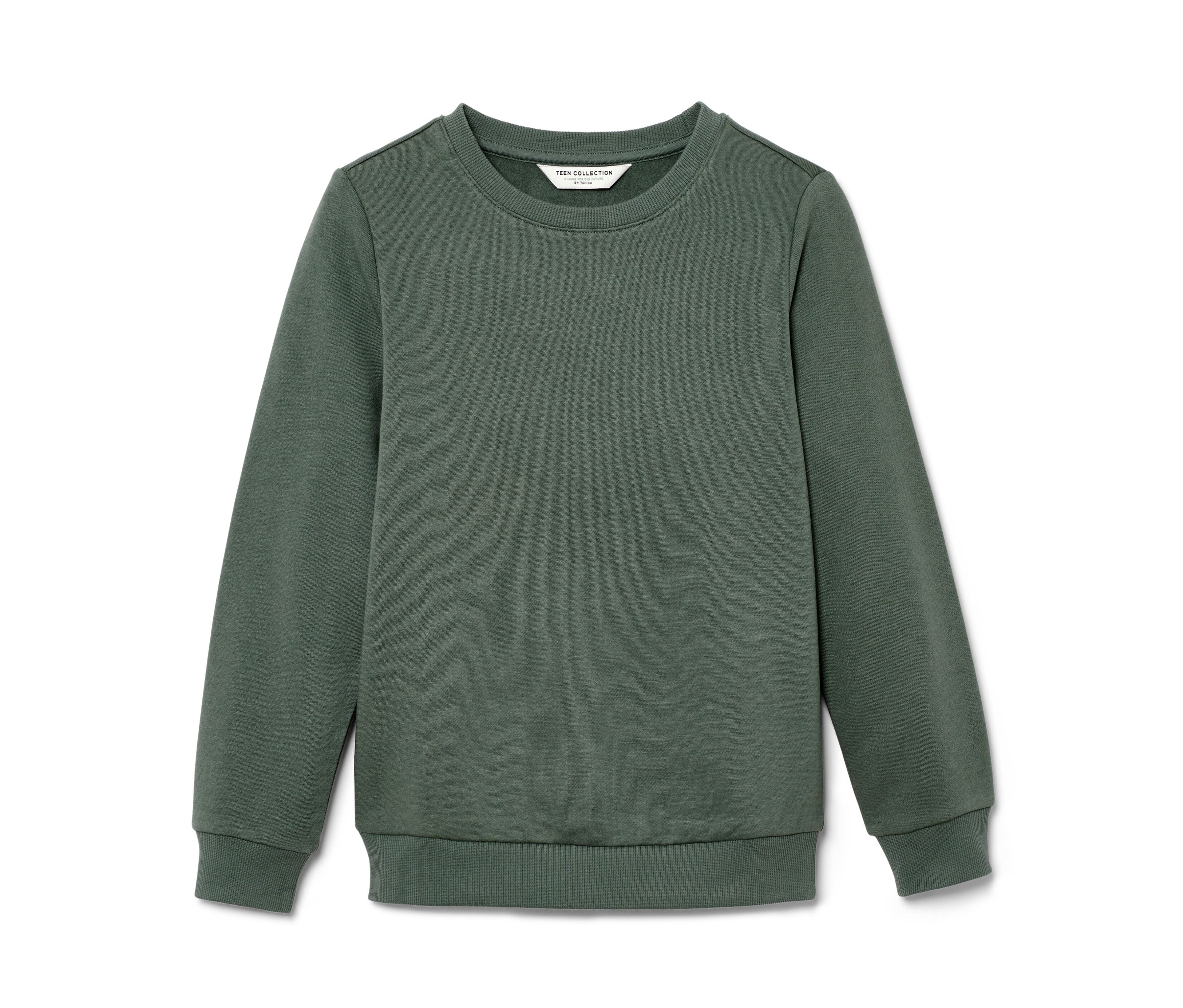 Tchibo - Kinder-Sweatshirt mit angerauter Innenseite - Herren - Gr. 134/140 - grün