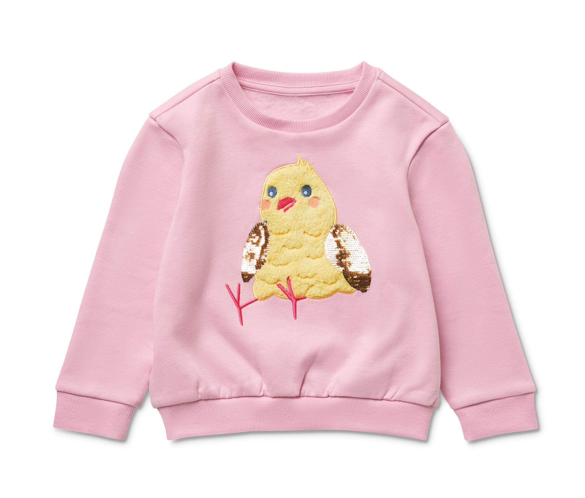 Tchibo - Kinder-Sweatshirt mit angerauter Innenseite - Mädchen - Gr. 98/104 - rosa