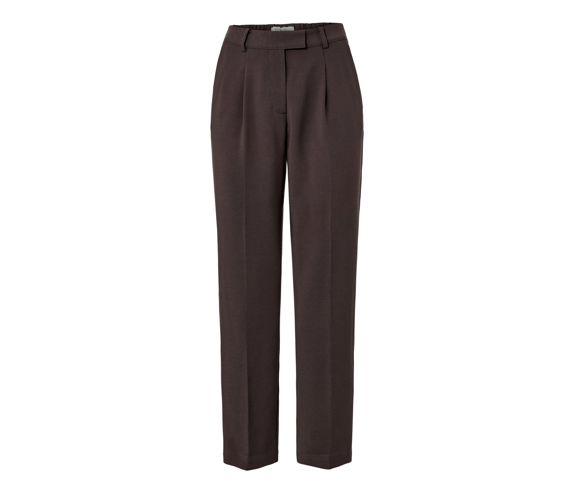 Webhose mit Bundfalten - Damen - Gr. 44 - dunkelbraun - dunkelbraun