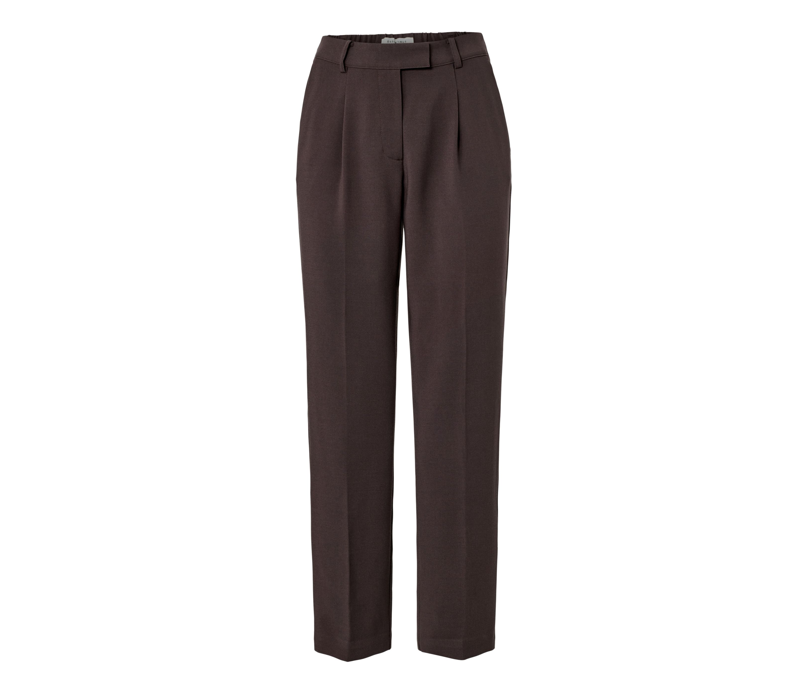 Tchibo - Webhose mit Bundfalten - Damen - Gr. 46 - dunkelbraun