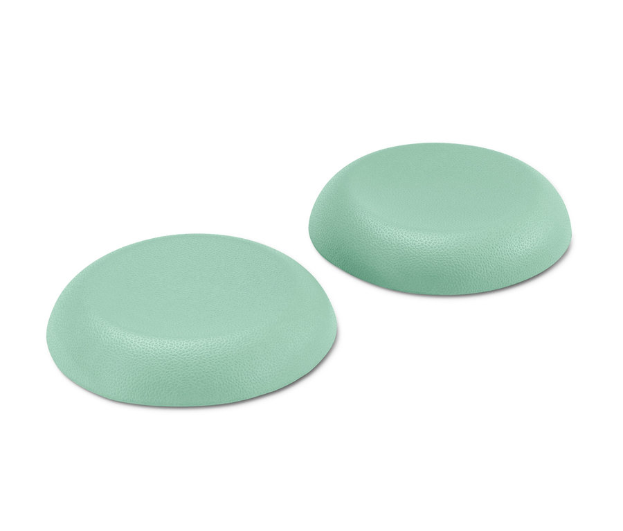 Zwei grüne Yoga-Fitness-Pads.