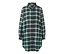 Grünes Flanell-Nachthemd mit langen Ärmeln und Karomuster.