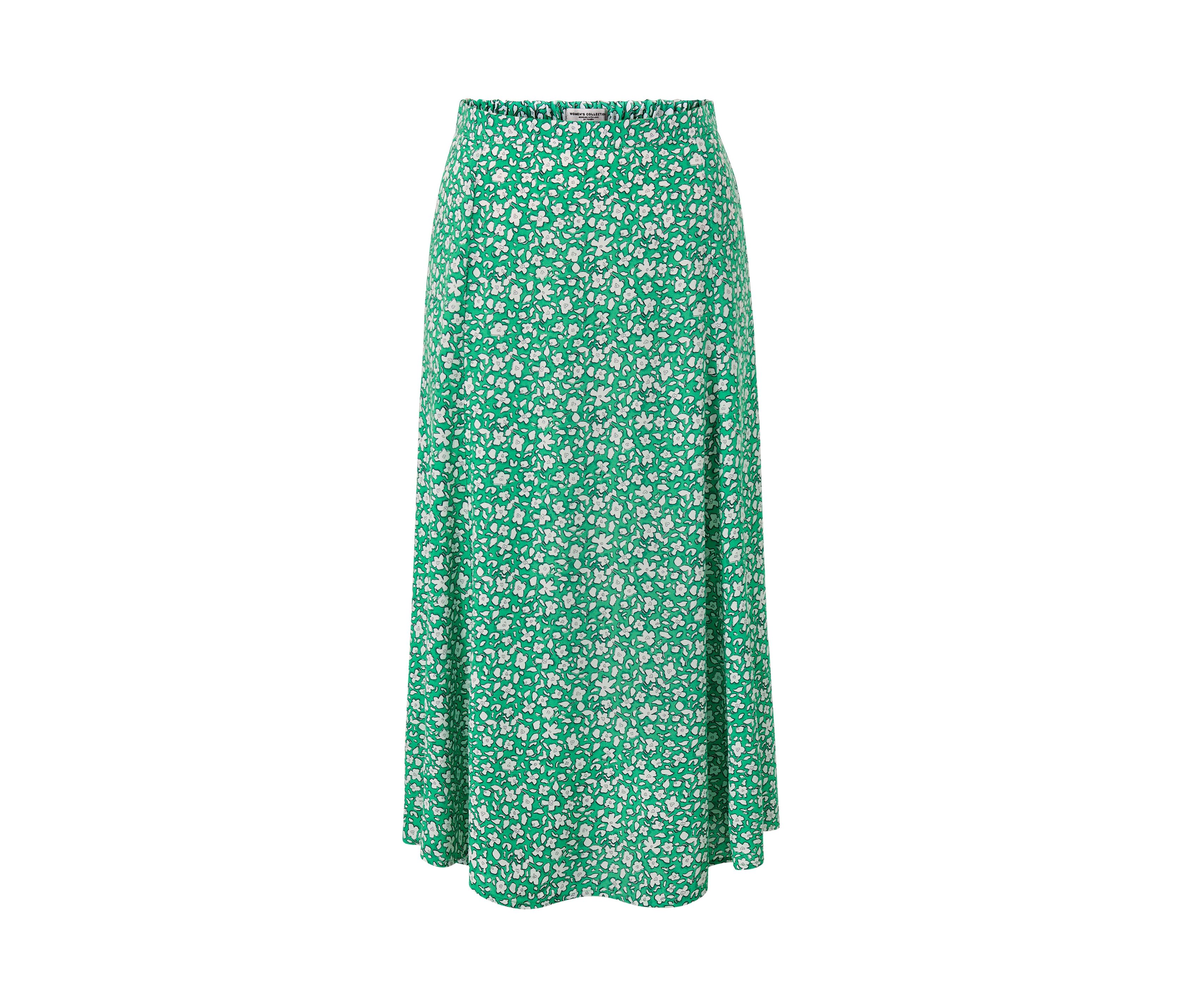 Tchibo - Bedruckter Midi-Rock - Damen - Gr. 44 - creme/geblümt