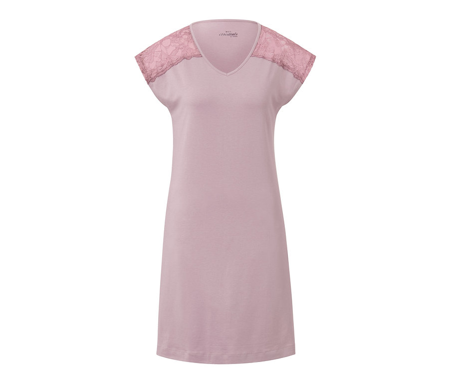 Nachthemd mit Spitzenärmeln.