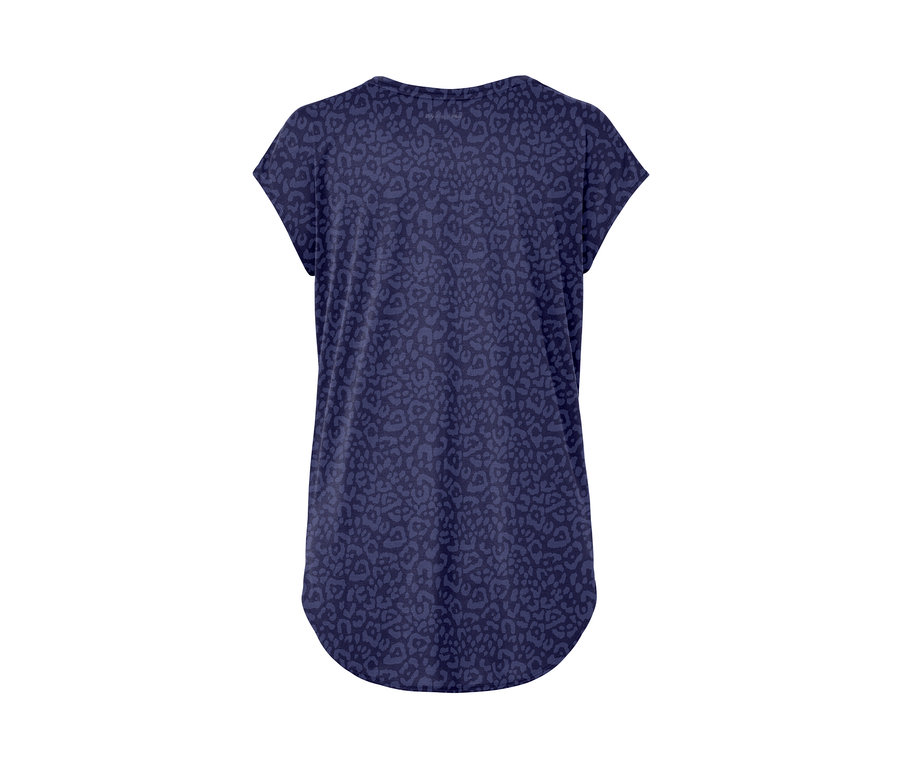 Detailansicht eines lila Sportshirts.