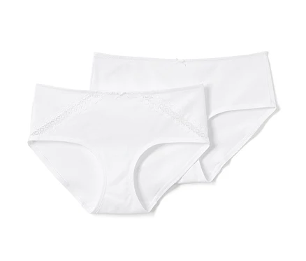 Zwei weiße Pantys.