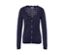 Strickjacke mit Ajour-Muster, dunkelblau - Dunkelblau