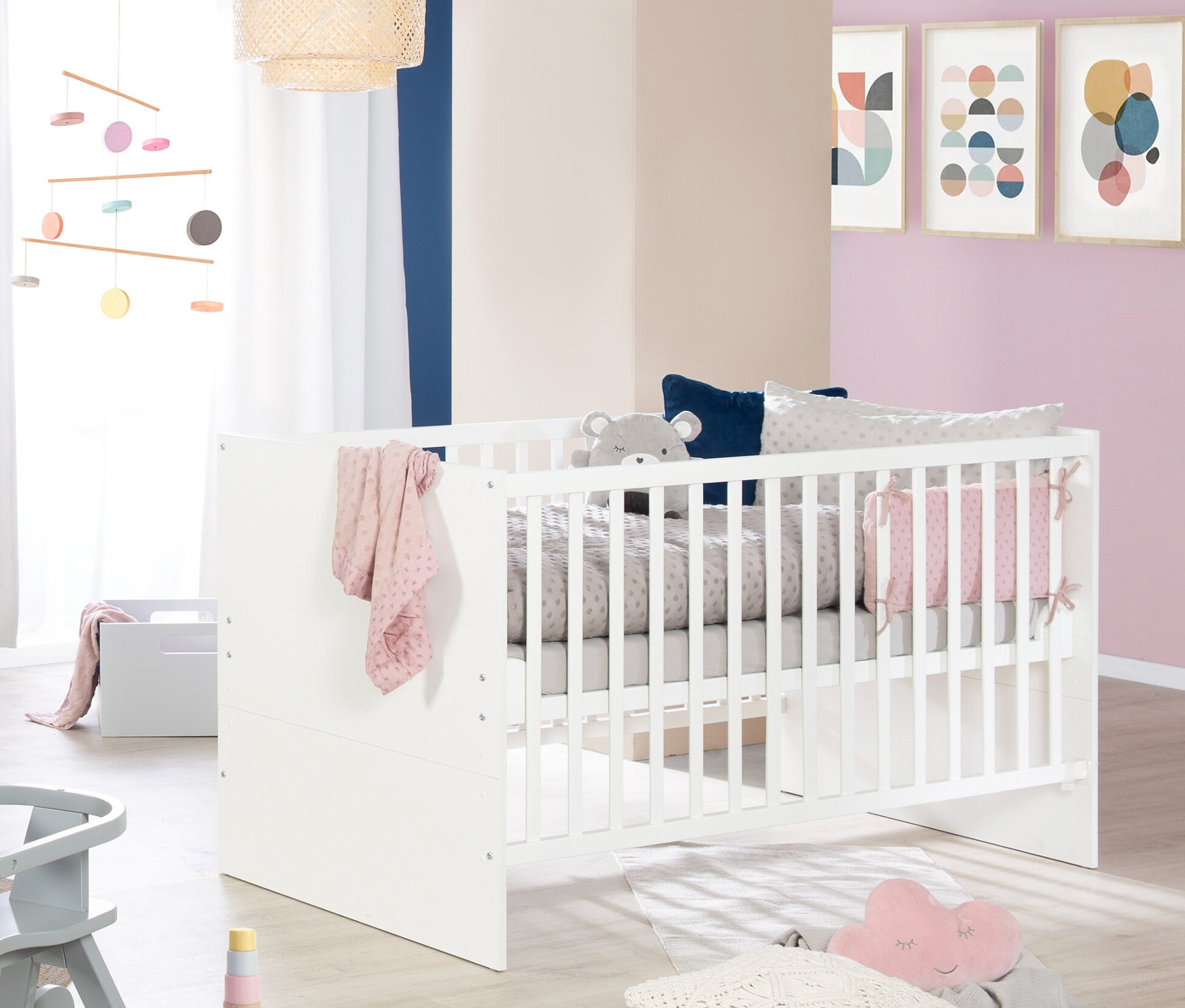 Thumbnail - roba »Anton« Kombi-Kinderbett - 78,5x142x80cm - weiß - Holz / Holz