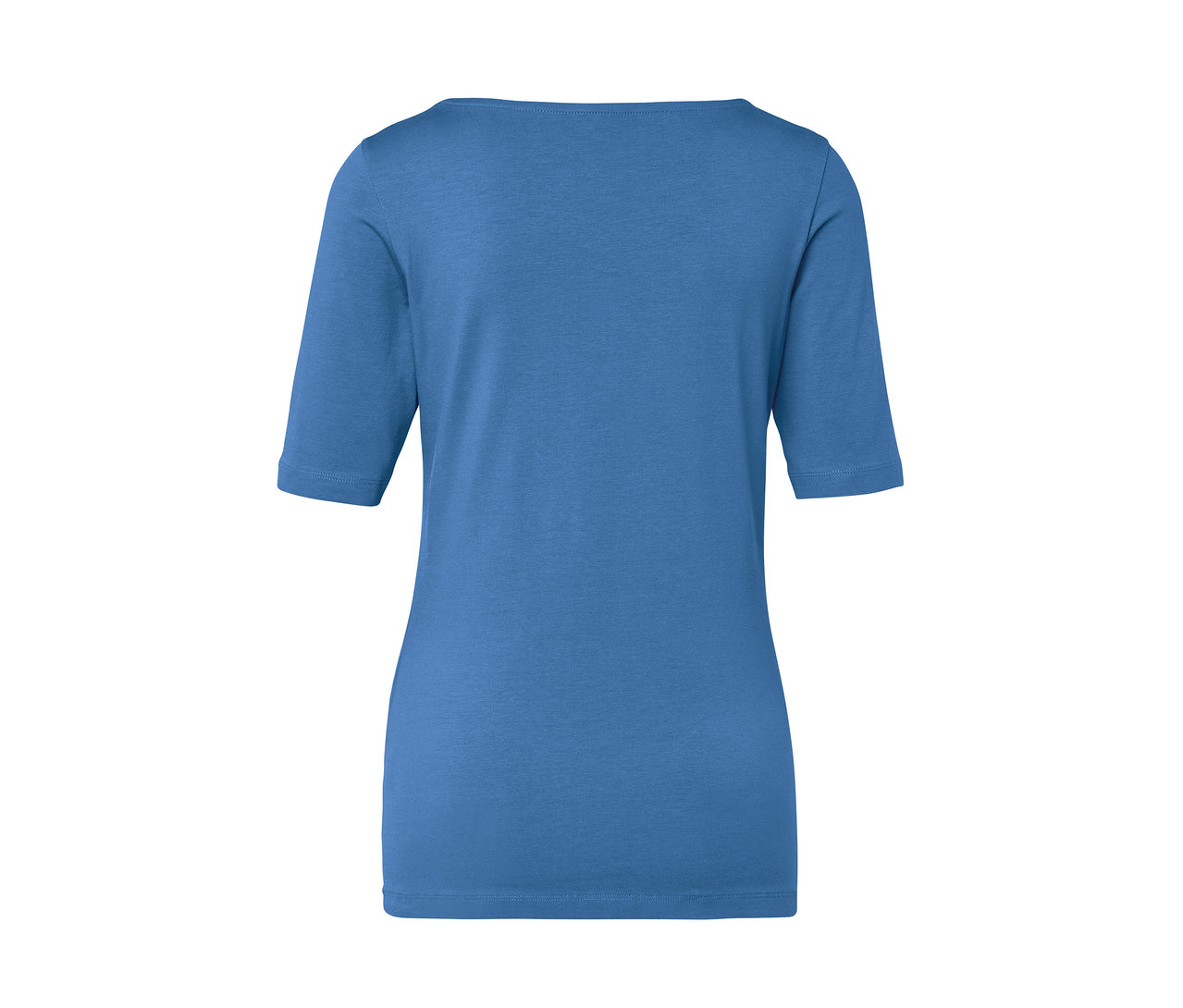 Blaues Halbarmshirt.
