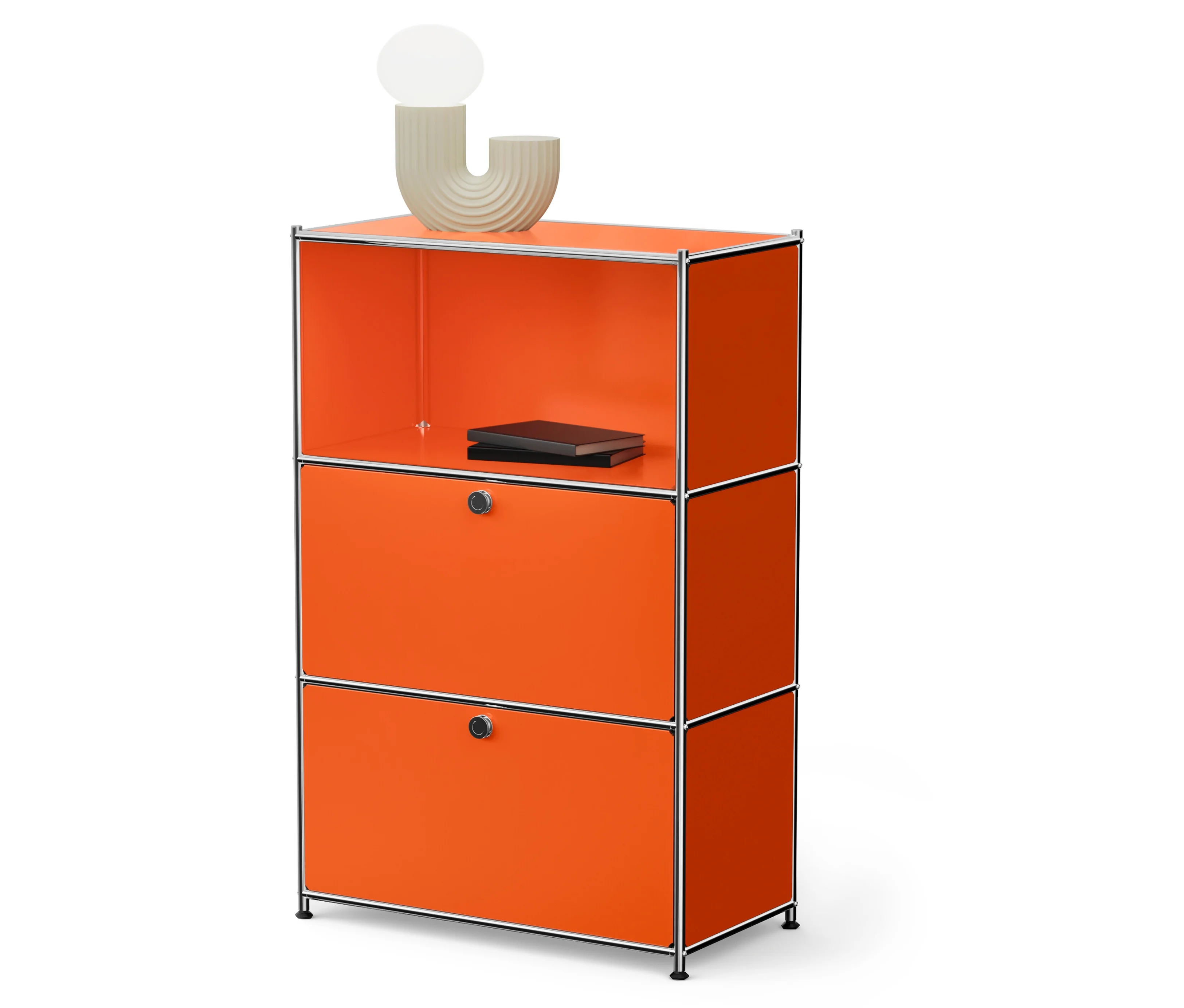 60,5cm günstig Kaufen-Tchibo - Kommode Metall »Cn3« mit 2 Klappenfächern - 77x40x120,5cm - orange - Stahl / Aluminium / Kunststoff. Tchibo - Kommode Metall »Cn3« mit 2 Klappenfächern - 77x40x120,5cm - orange - Stahl / Aluminium / Kunststoff <![CDA