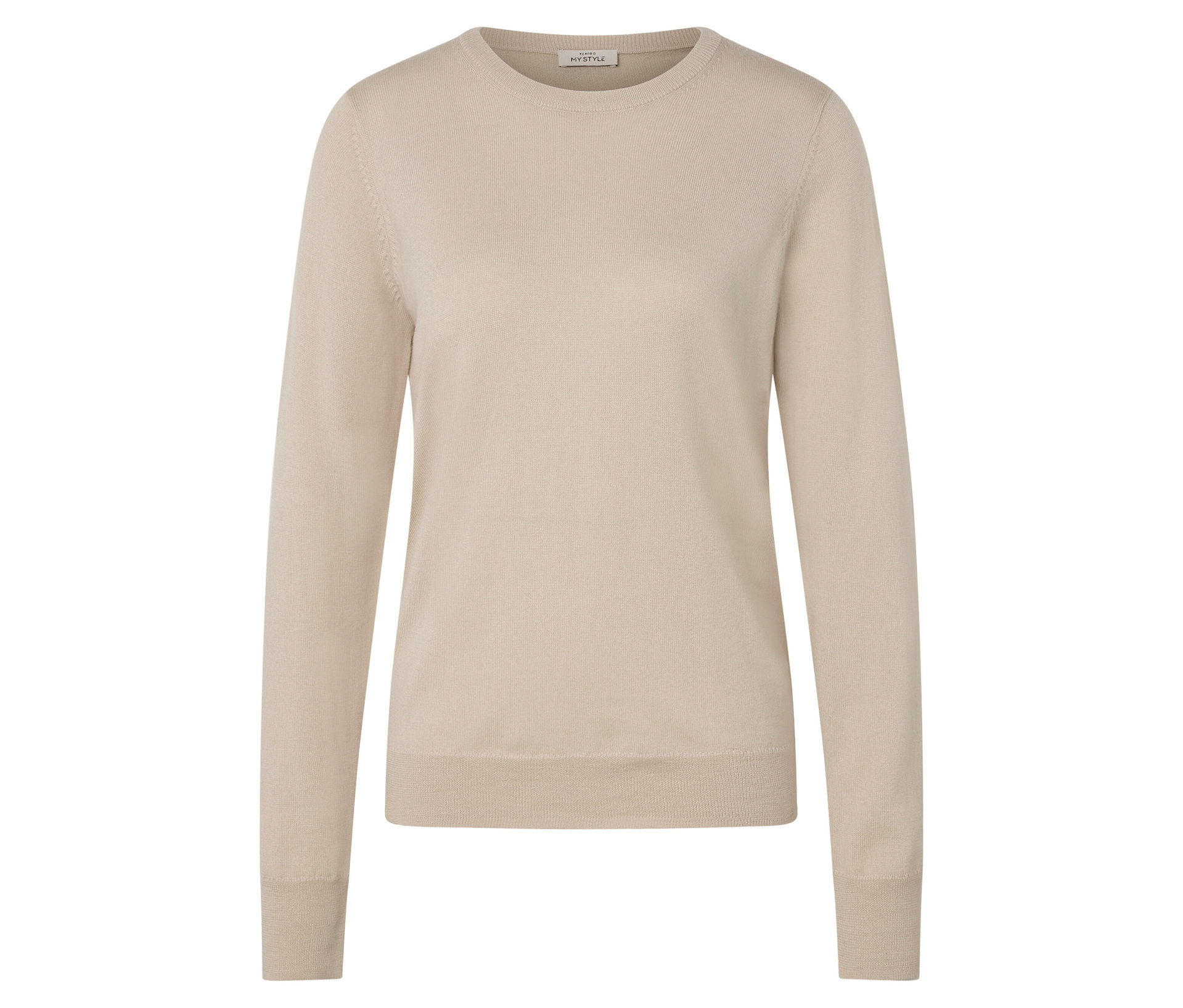 Merino-Feinstrickpullover - Damen - Gr. M - creme - creme