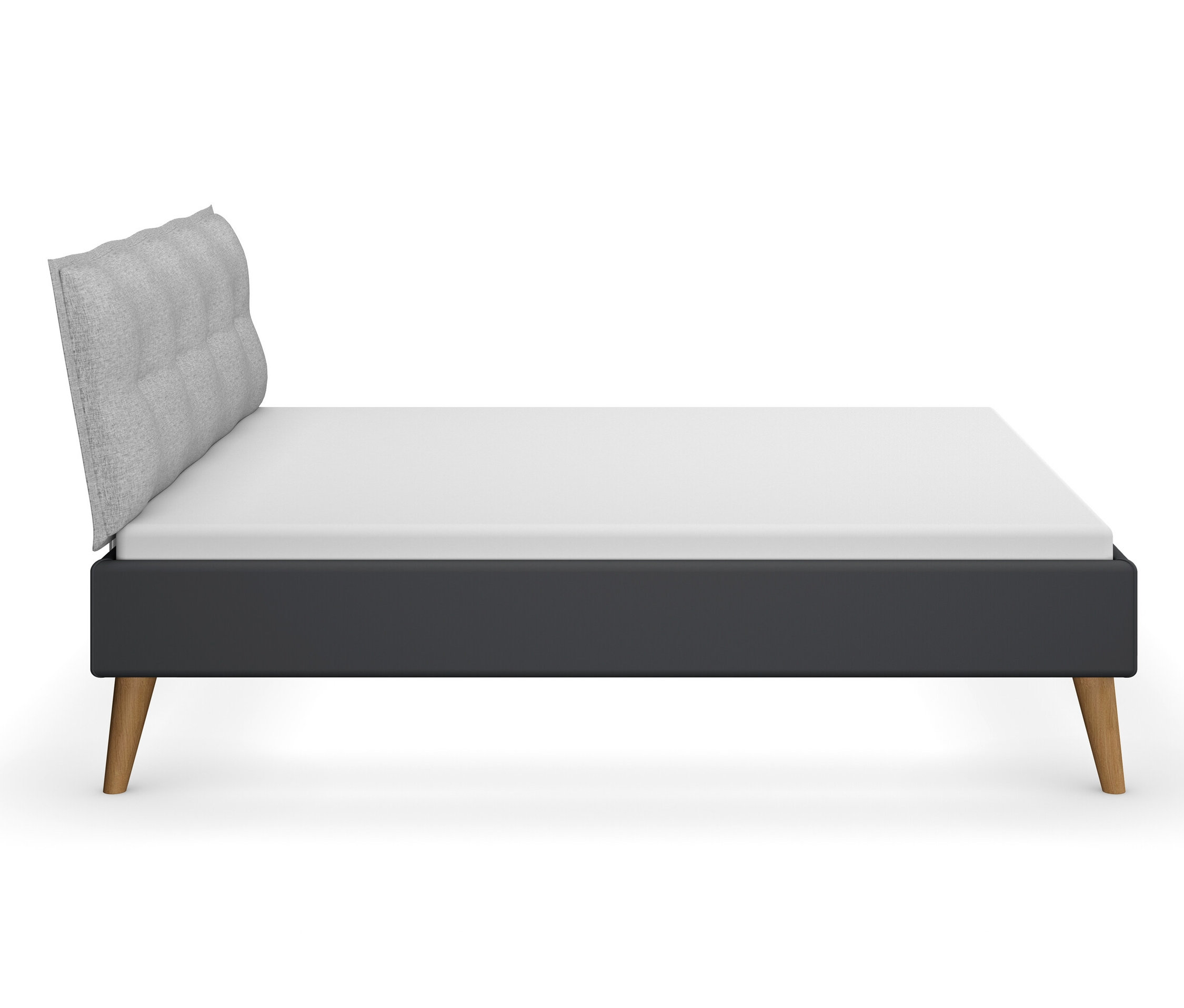 Thumbnail - rauch Bett »Skandi« - 193x219x109cm - grau - Holz