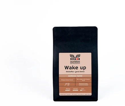 Schwarze Packung Torrefaktum - Wake up Espresso - 250 g Ganze Bohne.