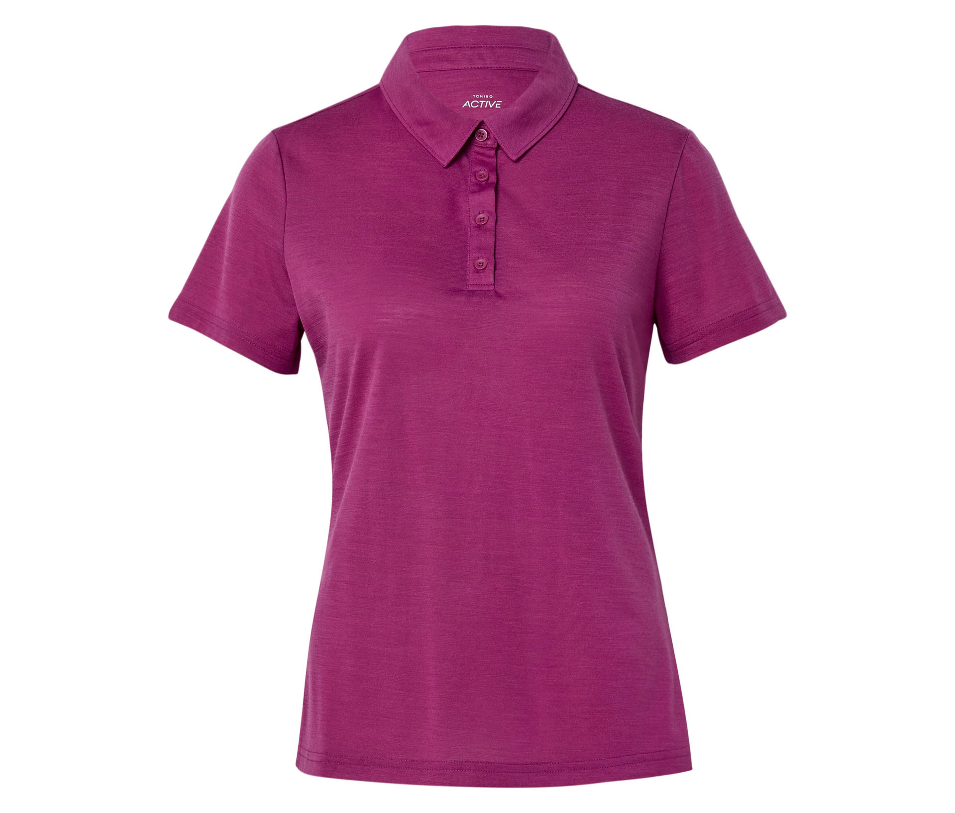 Sport-Poloshirt mit Merinowolle - Damen - Gr. S - pink - pink