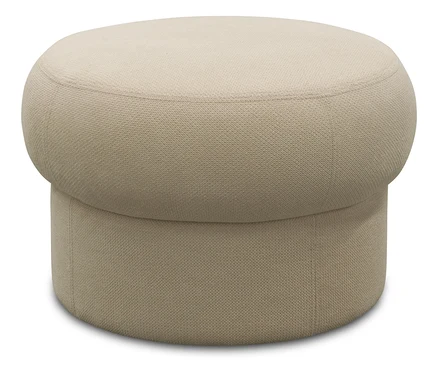 Nahaufnahme des Domo Pilzhockers »Marbella« in Creme.