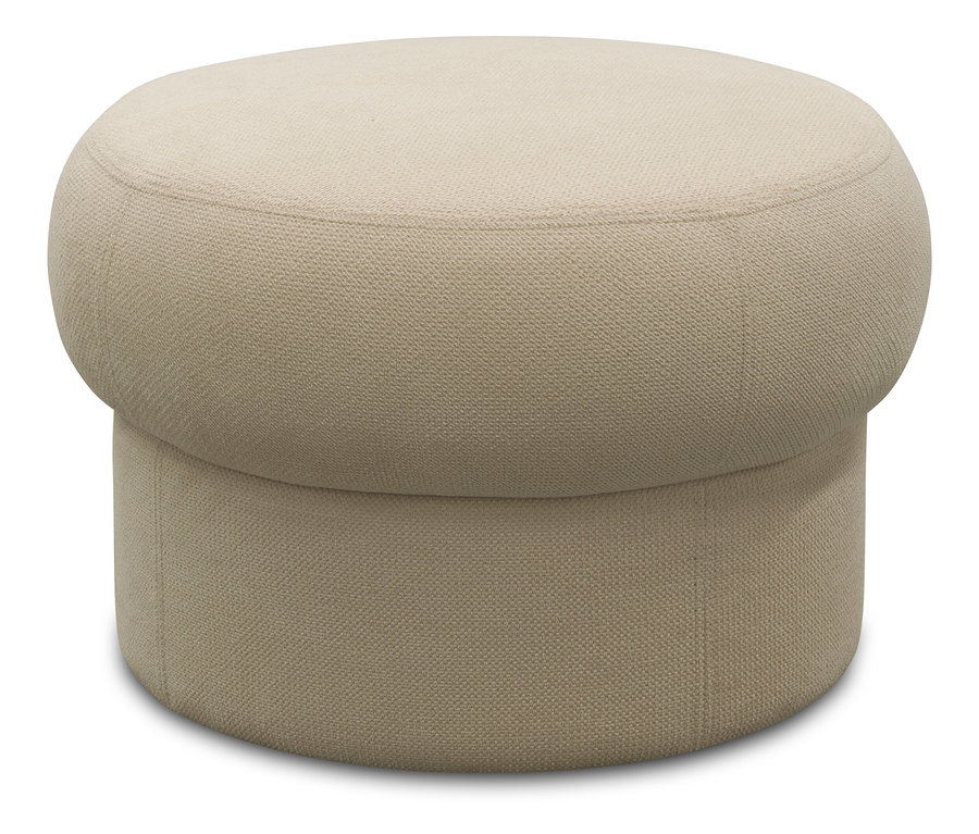 Nahaufnahme des Domo Pilzhockers »Marbella« in Creme.