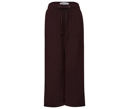 Braune Street One 7/8-Culotte »EMMA« mit Kordelzug in der Taille.