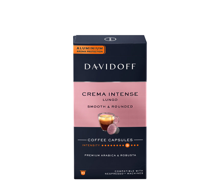 Packung DAVIDOFF CAFÉ Crema Intense Kapseln.