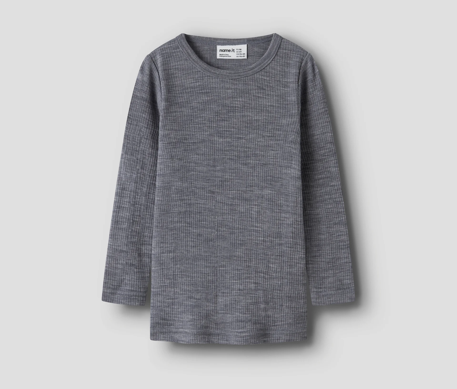 Tchibo Blau - Name It Kinder-Merino-Langarmshirt - Kinder - Gr. 110