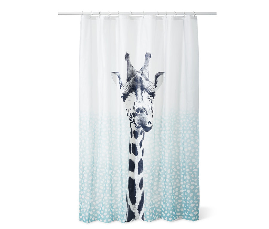 Duschvorhang mit Giraffen Print.