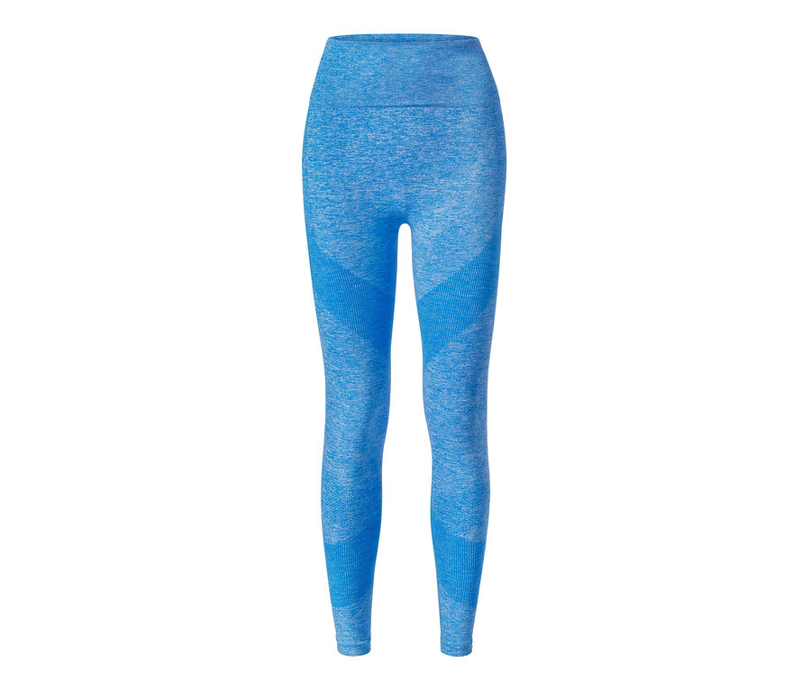 Blaue Seamless-Sporttight.