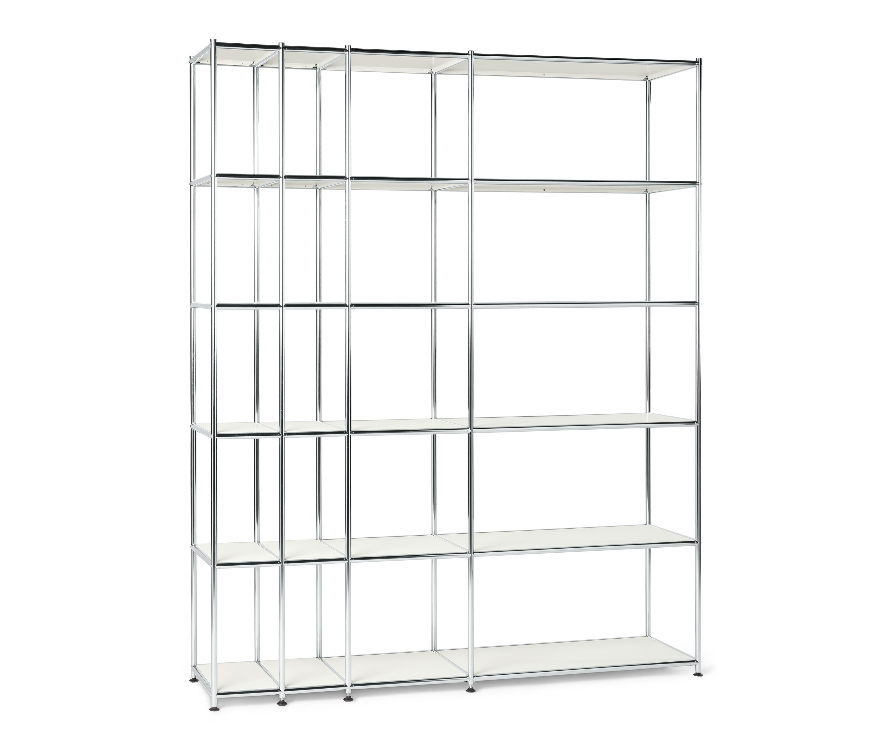 Thumbnail - Tchibo - Offenes Regal Metall »Cn3« - 155x40x194,5cm - chrom - Stahl / Kunststoff / Kunststoff