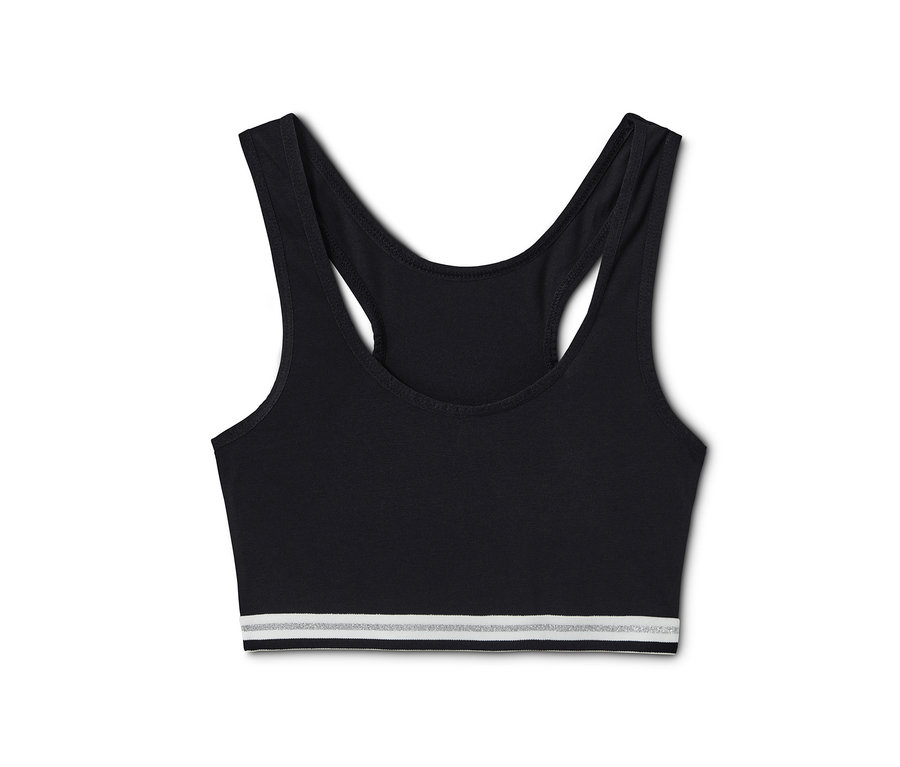 Schwarzes Mädchen-Bustier aus einem 3er-Set.