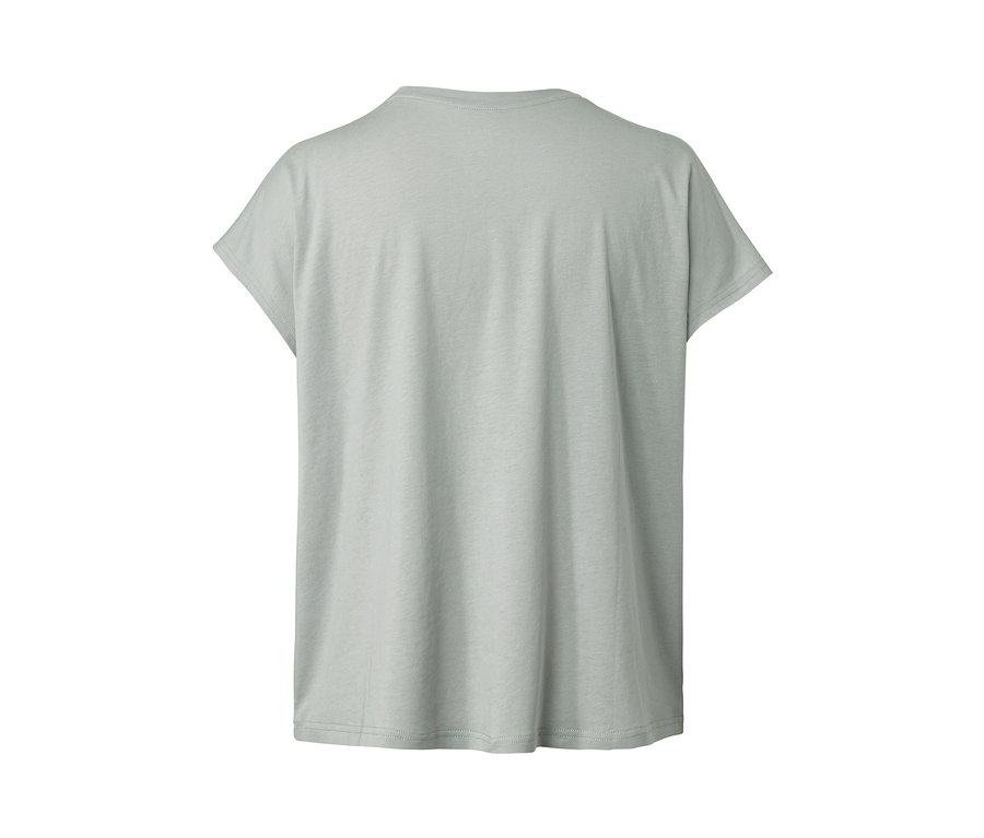 Hellgrünes Yogashirt von hinten.