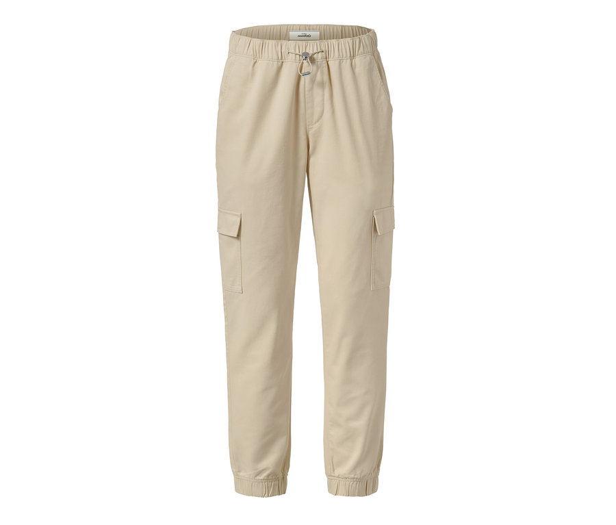 Khakifarbene Cargohose.