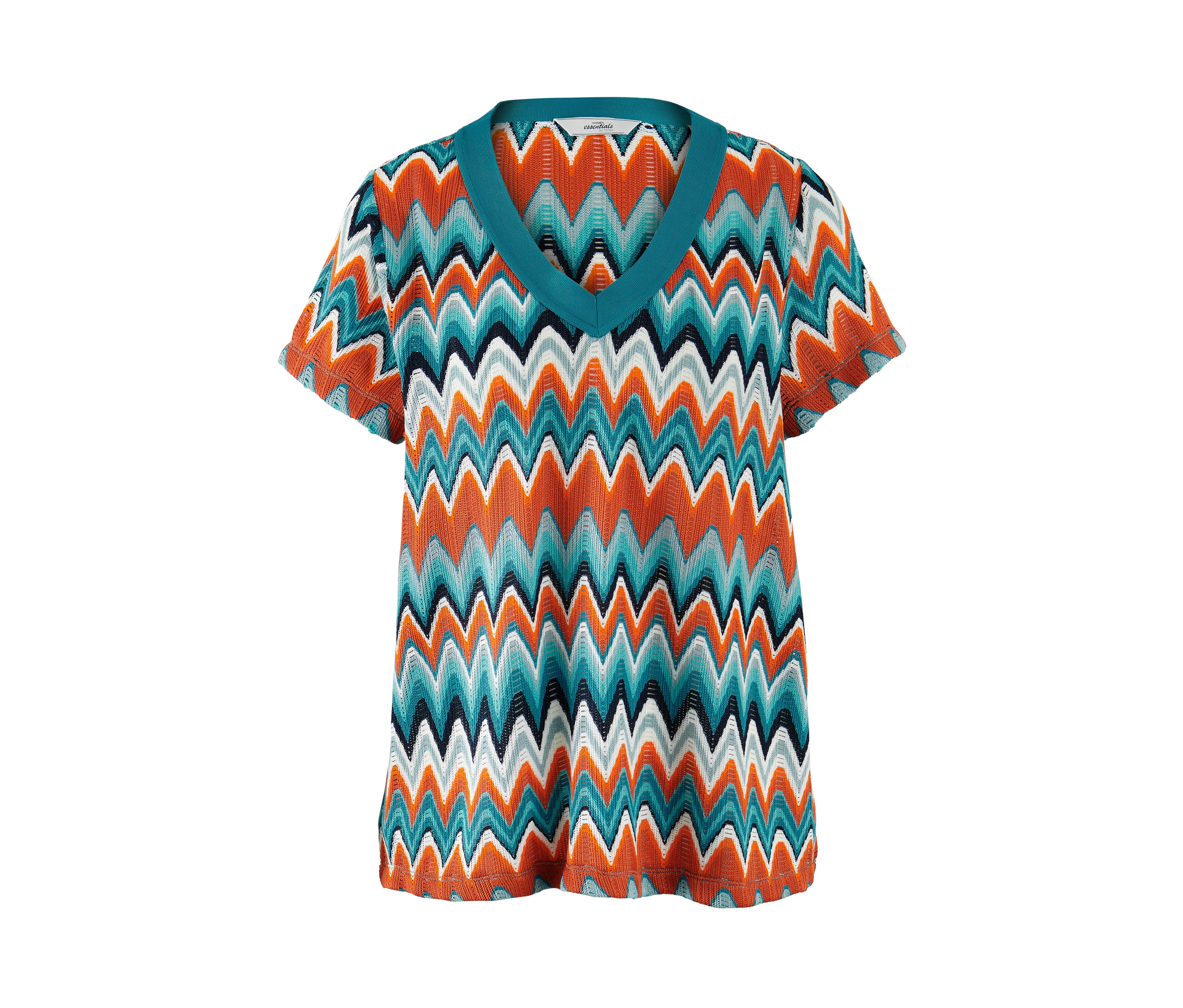 SA 15 günstig Kaufen-Tchibo - Strickshirt - Damen - Gr. S - orange. Tchibo - Strickshirt - Damen - Gr. S - orange <![CDATA[Strickshirt Farbe: Blau-orange-weiß Material: 85% Polyester (recycelt), 15% Elasthan Maße: Gesamtlänge ca. 61 cm (Gr. 40) Passform: Comfort Fit Luftiges 