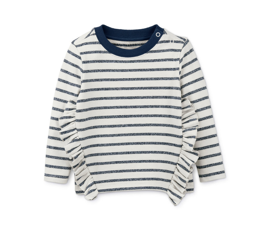 Gestreiftes Sweatshirt mit Glitzerdetails.