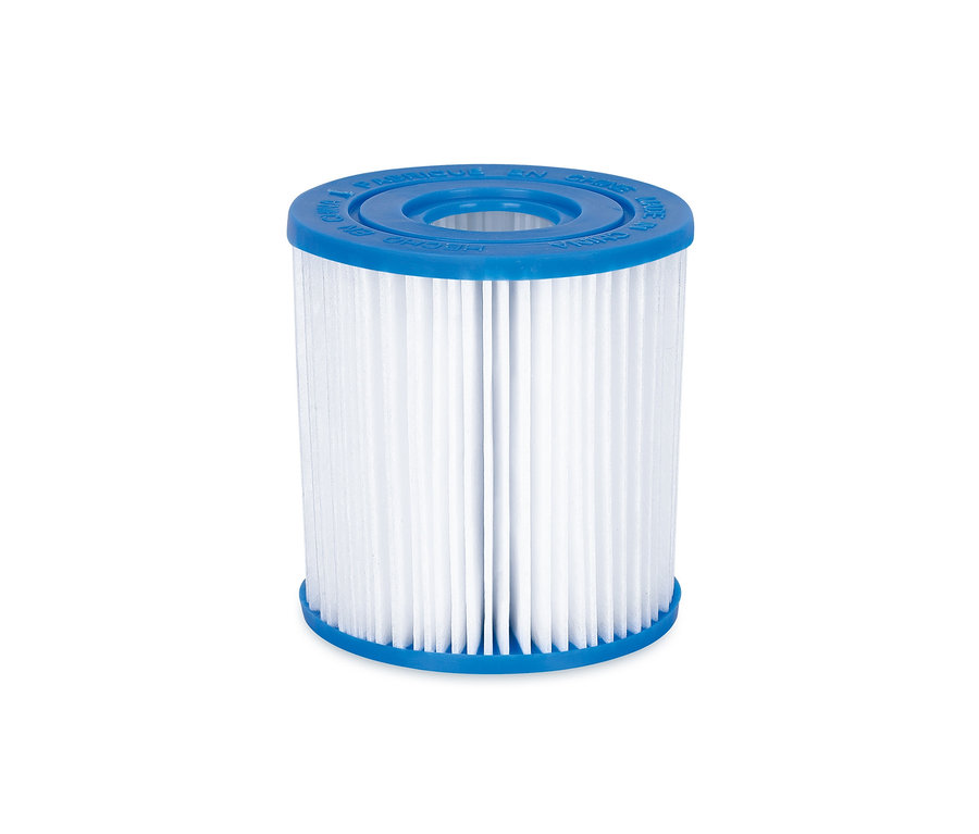 Weißer Filter mit blauen Rändern.