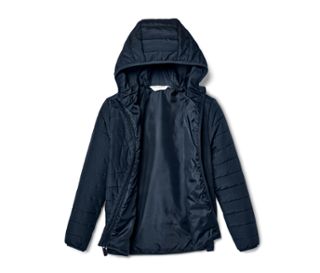 Blaue Kinder-Steppjacke.