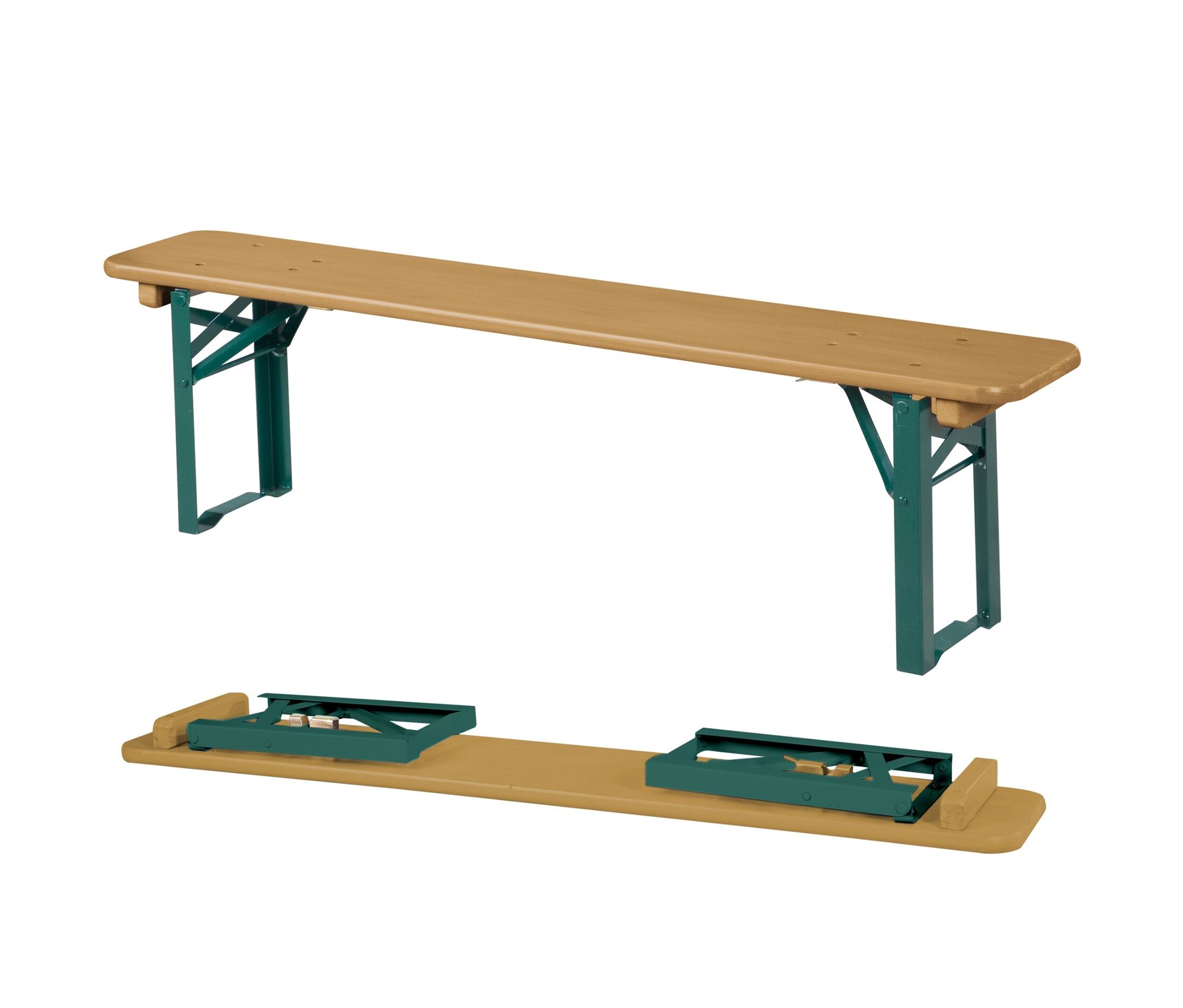 Thumbnail - roba Outdoor-Party-Garnitur für Kinder - 109x40x52cm - braun - Holz / Metall