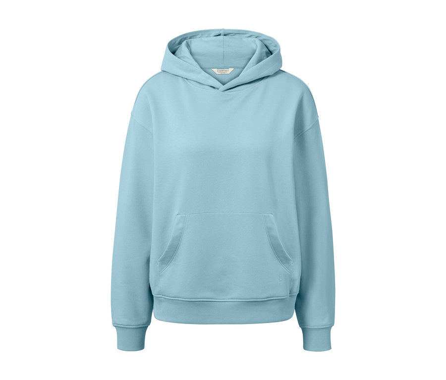 Heller blauer Hoodie.