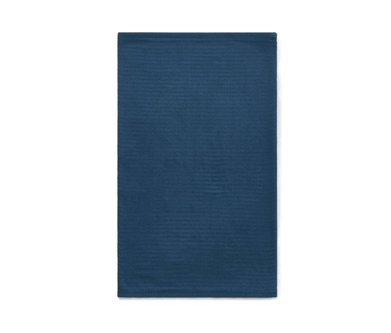 Blaues Multifunktionstuch auf weißem Hintergrund.