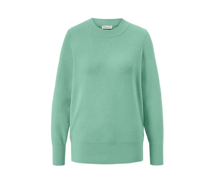 Ein hellgrüner Pullover.